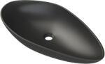 CeraStyle OLIVE - PULTRA ültethető - Top Counter - porcelán mosdó - MATT FEKETE - 60 x 35 cm (OC051H51W053) - gardenet