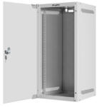 Lanberg 10" fali rack szekrény 12U/280X310, üvegajtó, lapraszerelt, szürke (WF10-2312-10S)