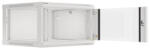 Lanberg 19" fali rack szekrény 6U/600X600 üvegajtó, lapraszerelt, szürke V2 (WF01-6606-10S) - bbmarket