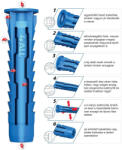  DÜBEL 4ALL-06050 Rawlplug nagyteljesítményű univerzális nylon dübel 6*50 mm (50db/doboz) (6130604)