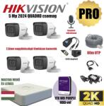  Hikvision 5Mp PRO Szereld Magad Csomag 4 kamerával és RJ45 balunnal!