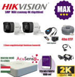  Hikvision 5Mp MAX Szereld Magad Csomag 2 kamerával és RJ45 balunnal