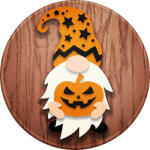  Halloween gnome - ajtókopogtató natúr alap (HDS_004)