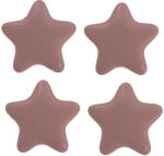 Clayre & Eef Set 4 butoni mobilier ceramica roz Stelute 4x3/6 cm (65295)
