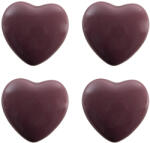 Clayre & Eef Set 4 butoni mobilier ceramica violet Inimioare 4x3/6 cm (65298)