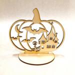  Talpas tök formájú disz szellemkastély denevérekkel. Mérete: 200x175 mm