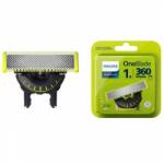 Philips Cap de schimb Philips, OneBlade, lamă de 360 de grade, sistem de protecție dublă, oțel inoxidabil, tehnologie de urmărire a conturului, QP410/30