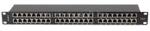 Lanberg Patch panel 48 port 1U 19" CAT. 5e FTP, árnyékolt, fekete (PPS5-1048-B) (PPS5-1048-B)