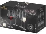 Bohemia Royal Crystal SARAH Waterfall Boros- és pezsgőspohár készlet, 12 db