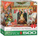 EUROGRAPHICS 500 db-os puzzle - Christmas by the Fireplace, Paul Normand (8500-5502) (8500-5502)