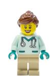 LEGO® cty1532 - LEGO minifigura állatorvosnő világos aqua felsőben (cty1532)