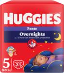 Huggies Scutece chilotel de noapte Overnights, Nr. 5, 12-17 kg, 24 bucati, Huggies