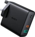 AUKEY Pa-D3 Hálózati USB-A + USB-C Pd 3.0 Töltő - 60W, Fekete (PA-D3)