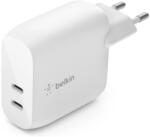 Belkin Boostcharge 2X USB-C Hálózati Adapter - 40W, Fehér