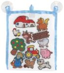 Teddies Водни стикери Моите първи животни ферма пяна комплект с мрежа 12бр (11300001)
