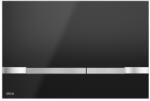 Alcadrain Clapeta de actionare, Alcadrain, Stripe, cu doua volume, negru lucios (STRIPE-BLACK)