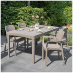 Keter Masuta de gradina polipropilena Keter pentru a servi masa 6 persoane cappuccino Girona 160x90x74 cm (232003)