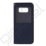 Silverline Tok álló, bőr hatású (FLIP, oldalra nyíló, hivójelzés, ablakos) SÖTÉTKÉK