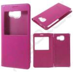 Silverline Tok álló, bőr hatású (FLIP, oldalra nyíló, ablakos) MAGENTA