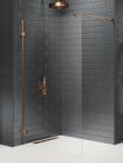 NEW TRENDY Avexa Copper Brushed perete cabină de duș walk-in 70 cm cupru periat/sticla transparentă EXK-7134 (EXK7134)