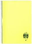 DACO Caiet A4 cu spira si coperta plastic Daco CT496AR, 96 file, 70 g/mp, Matematica, Galben (CT496AR/GALBENNEON)