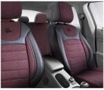 Panda Set Huse Scaune Auto pentru Renault Fluence - Panda Prestige, Negru-Visiniu, 11 piese