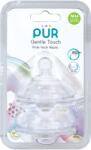 PUR BABY Set 2 tetine silicon Gentle Touch, marime M, 3-6 luni, PUR