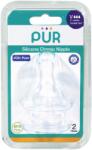 PUR BABY Set 2 tetine silicon Classic, marime V, 0-3 luni, PUR