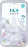 PUR BABY Set 2 tetine silicon Gentle Touch, marime L, +6 luni, PUR