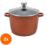 Grunberg Set 2 x Oala Tip Tuci cu Capac, din Aluminiu, Invelis Ceramica, 7.3 l, Grunberg (GUJ-2xGR2008)