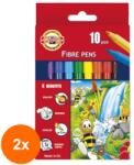 KOH-I-NOOR Set 2 x Markere Scolare Colectia Bees, 10 Culori (HOK-2xKH-K1002-10)