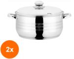 Grunberg Set 2 x Cratita din Inox cu Capac, 34 cm , 14.50 l, Grunberg (GUJ-2xGR1934)
