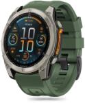  GARMIN FENIX 5X / 5X PLUS / 6X / 6X PRO / 7X / 8 (51 mm) okosóra szilikon szíj - TECH-PROTECT katonai zöld szilikon szíj - tokgalaxis