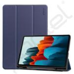 ENKAY tok álló, bőr hatású (aktív FLIP, oldalra nyíló, TRIFOLD, asztali tartó, ceruza tartó) SÖTÉTKÉK - extratelgsm - 8 999 Ft