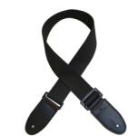 Soundsation PP-BK - Poliészter heveder gitárokhoz műbőr végekkel