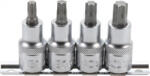 BGS technic Technic Behajtófej-készlet 12, 5 mm (1/2") T-profil (Torx) T40 - T55 4 darabos (BGS-8886) (BGS-8886)