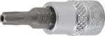 BGS technic Technic Behajtófej 6, 3 mm (1/4") T-profil (Torx) T25 furattal (BGS-2360) (BGS-2360)