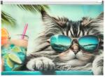 Panta Plast Mapă personalizată cu fermoar, A4, PP, Panta Plast, Chillout Cat