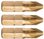 Fortum behajtóhegy PZ, 3 db, S2 acél, Titanium bevonat; PZ 2×25mm, bliszteren (4741372) - sipibolt