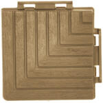 Klubfotel Műanyag terasz burkoló sarok - kapucsínó