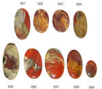  Cabochon Jasp Rosu Mineral Natural Oval - Picatura - 16-64 x 11-37 x 3-5 mm - 1 Buc