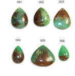  Cabochon Crisopraz Verde Mineral Natural - Picatura - Dreptunghi - 14-21 x 9-19 x 3-6 mm -1 Buc