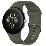  SILICONE Cserélhető szíj Google Pixel-hez Watch3 45mm sötétzöld