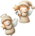  Nyomtatott dekorkarton - Angyalkák 2db/cs