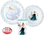 Disney Jégvarázs Karácsony étkészlet, micro műanyag szett 260 ml-es pohárral