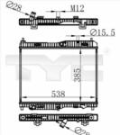 TYC Radiator, racire motor TYC 710-0059 - centralcar