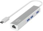 LevelOne LevelOne Adapter USB-C -> RJ45 10/100/1000, 3xUSB3.0 0, 15m si (USB-0504) (USB-0504)