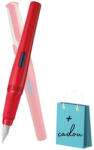 Pelikan Stilou Pelikano 803014, Penita L, pentru stangaci, grip economic, Rosu (803014)