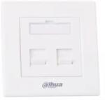 Dahua Лицев панел Dahua PFM971-2, 86x86, за 2x RJ45 вложки, бял (PFM971-2)