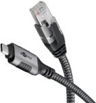 Goobay 70755 USB Type-C Apa - RJ45 Apa Adatkábel - 15 m, Fekete/Szürke